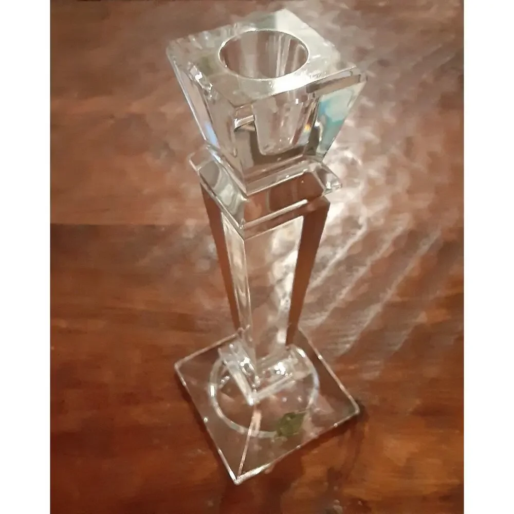 Shannon Crystal Ireland Tall Candle Holder Clear Timeless